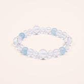 Aqua Aura - Aquamarine & Clear Quartz Bubble Bracelet